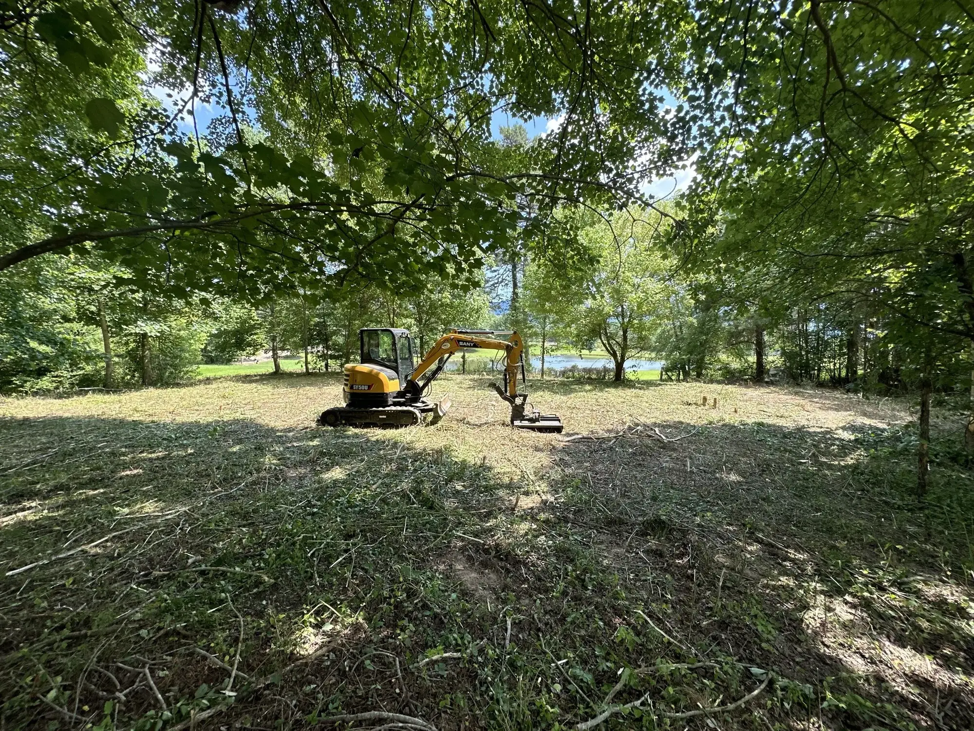 After - Cleared open landscape